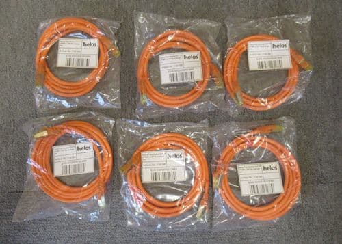 Job Lot 6 x New Helos 118188 RJ45 Patch Cable S/FTP Cat6a 2M Orange