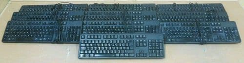 Joblot 10 x Dell C643N KB212-B Wired QuietKey Multimedia USB UK Qwerty Keyboard