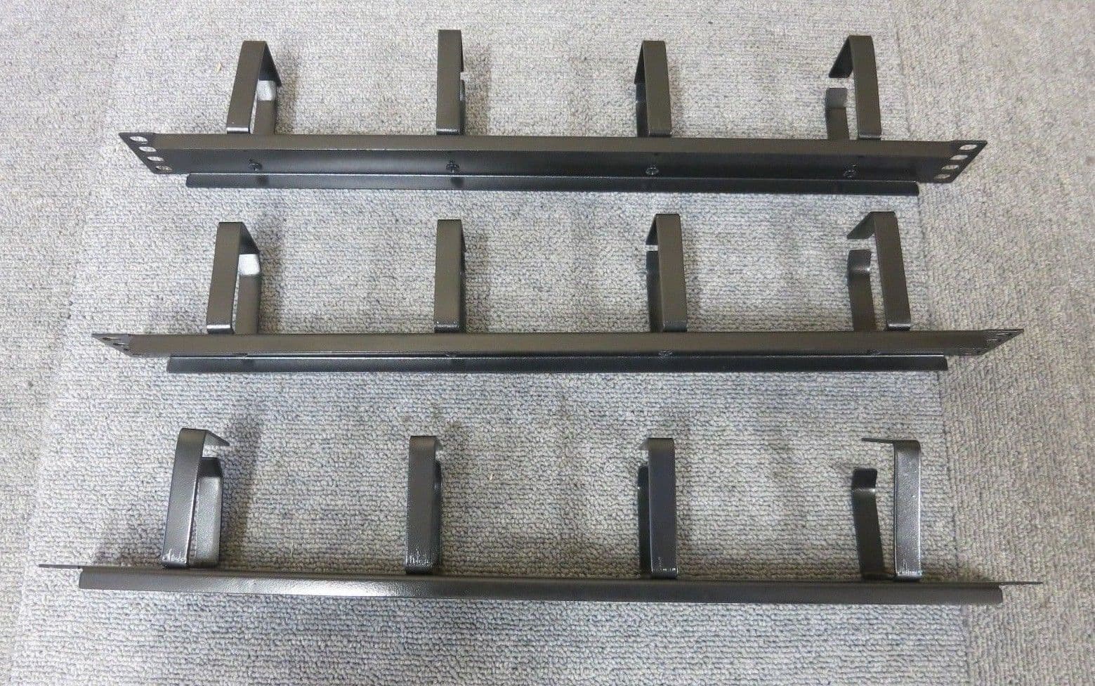 Joblot 3 x 4 Rings Hoops Vertical Cable Tidy Bar 1U 19" For Server