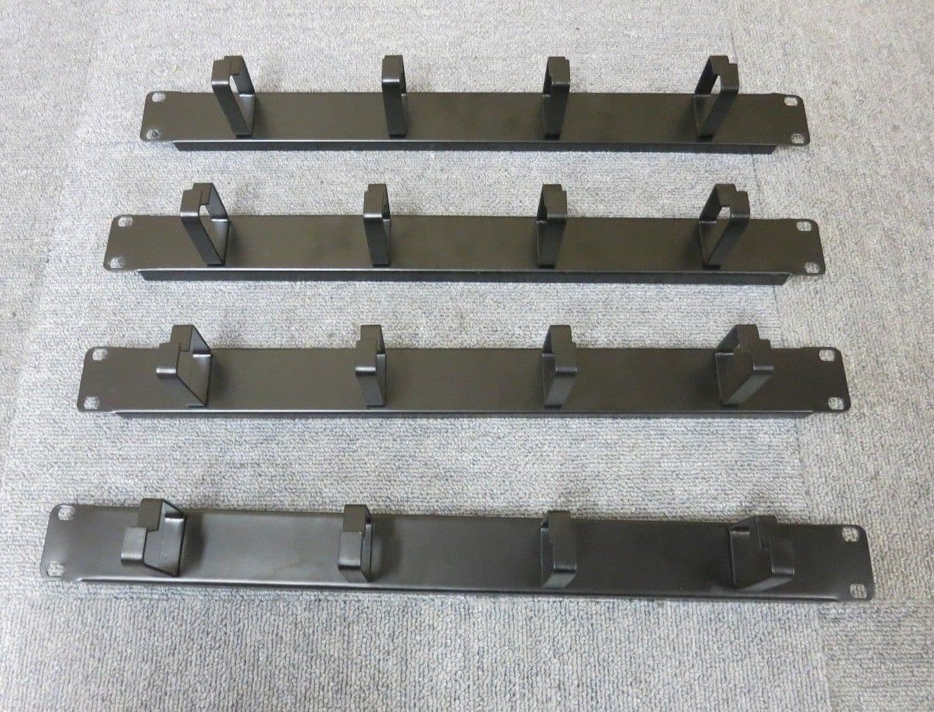 Joblot 4 x 4 Rings Hoops Vertical Cable Tidy Bar 1U 19" For Server