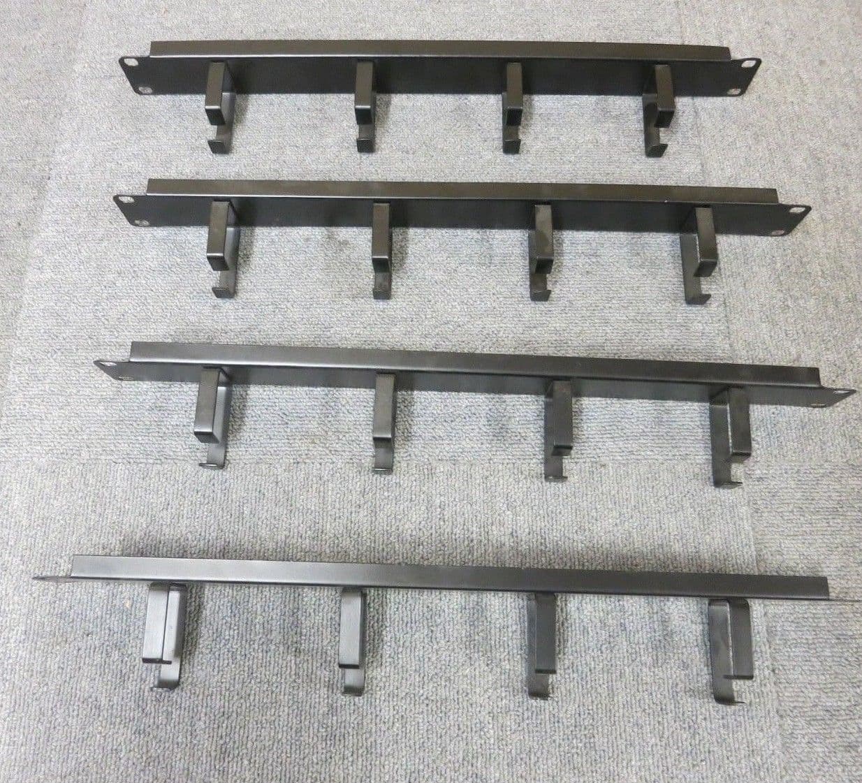 Joblot 4 x 4 Rings Hoops Vertical Cable Tidy Bar 1U 19" For Server