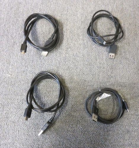 Joblot 4 x Universal Black Micro USB 1M High Speed Charger Data Sync Cable