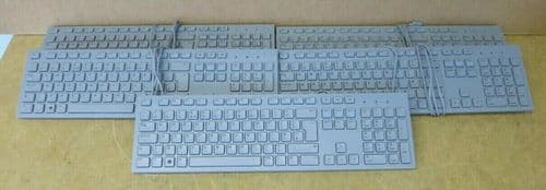 Joblot 5 x Dell 82YG3 KB216-GY Wired QuietKey Grey USB UK Qwerty Keyboard