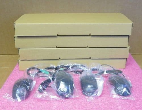 Joblot x 4 NEW IBM Wired Keyboard And Mouse 10L6148 37L2671 QWERTY Trackpad