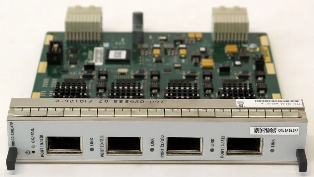 Juniper MIC-3D-4XGE-XFP 4-Port 10 Gigabit Ethernet XFP Modular ...