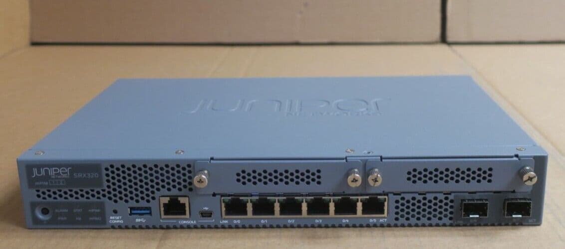 Juniper Networks SRX320 6x 1000Base-T RJ45 2x 1000Base-X SFP Firewall LICEN