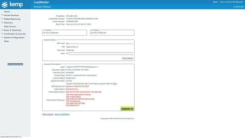 Kemp LoadMaster x15 16x 1GbE +4x 10GbE SFP+ L7 Load Balancer NSA3170HA-LM-X15-IR