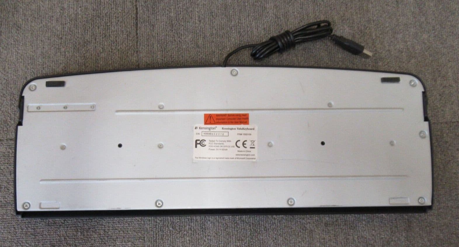 Kensington 1500109 ValuKeyboard Black USB Wired UK QWERTY Keyboard