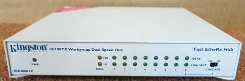Kingston 10/100TX Workgroup Dual Speed KND800TX Fast Etherx Hub 8 Port