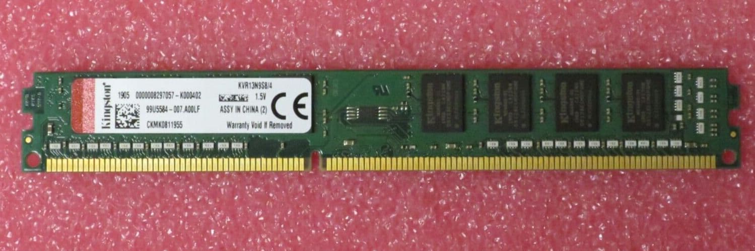 Kingston DDR3-1333 4GB KVR13N9S8/4　2枚 Kingston Technology (KVR13N9S8/4) 4GB 1333 MHz 240-Pin DDR3 SDRAM