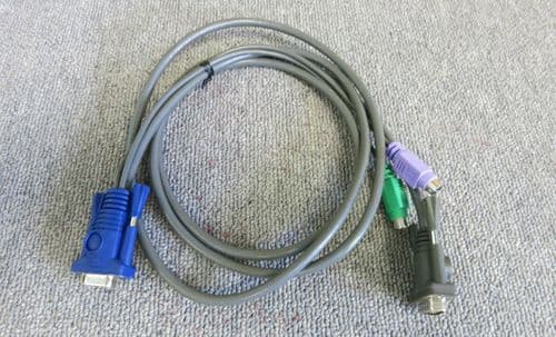 KVM PS/2 Cable Keyboard / Video / Mouse SPHD15 To VGA and PS/2