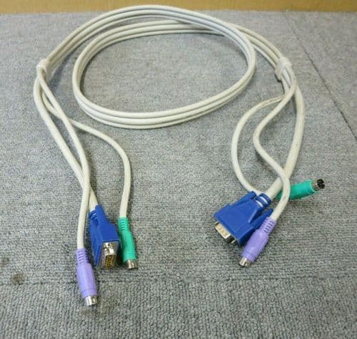 KVM Switch Cable 1.8M VGA 14 Pin Male PS/2 To VGA 14 Pin Male PS/2