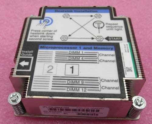 LENOVO FLEX SYSTEM X240 M5 COMPUTE NODE CPU 1 socket 1U Heatsink 00KF104