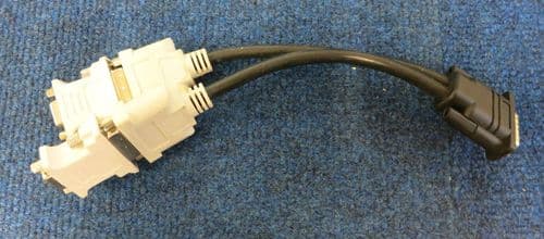 LFH 59 Male To Dual DVI DMS 59 Male DVI Cable Dual Link DMS-59 (M) to DVI-I (F)