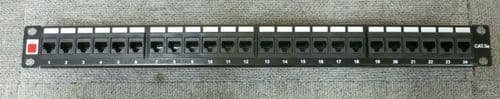 Lindy 20756 19" CAT5e 1U 24 Port RJ45 Patch Panel Unshielded Black