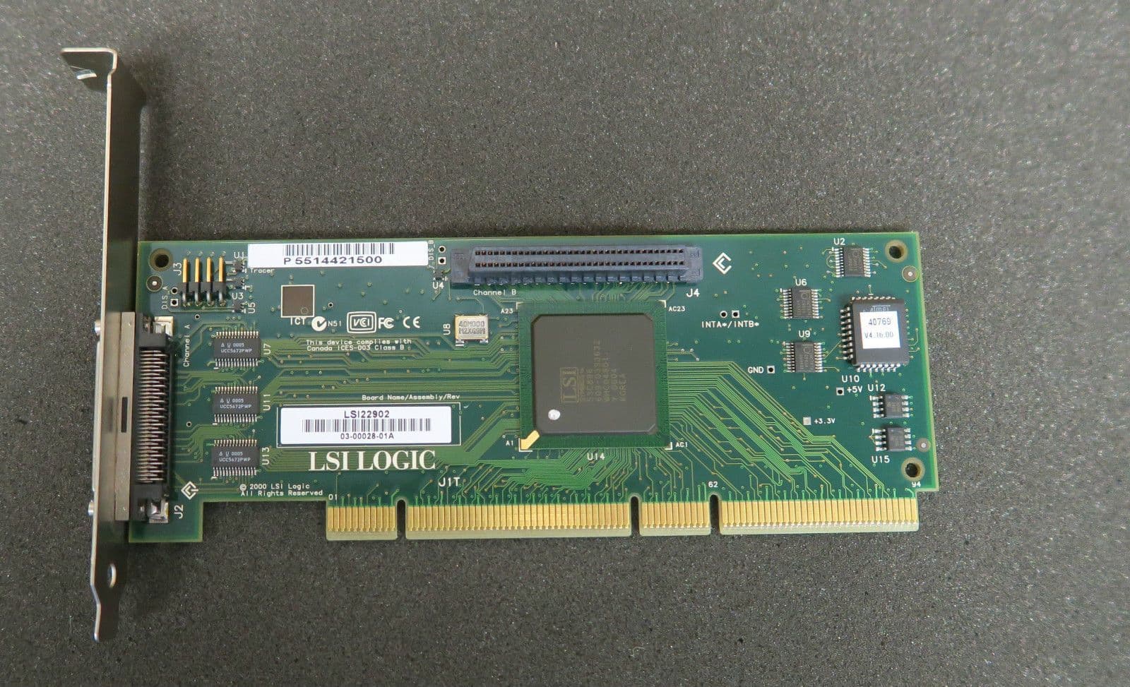 LSI Logic LSI22902 PCIX Ultra2 LVD SCSI Controller Adapter Card