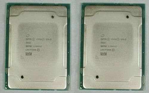 Matched Pair Intel Xeon Ten-Core Gold 5215 2.50GHz Server CPU Processor SRFBC