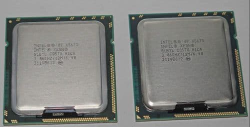 Matched Pair of INTEL XEON X5675 3.06GHz 12MB SLBYL SIX CORE 6C CPU PROCESSORS