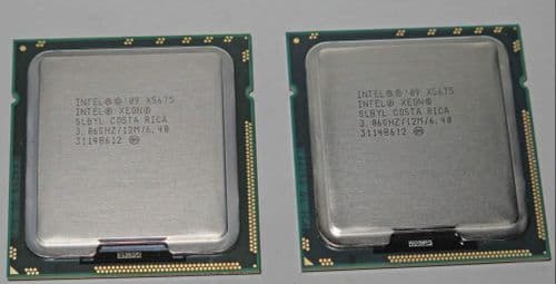 Matched Pair of INTEL XEON X5675 3.06GHz 12MB SLBYL SIX CORE 6C CPU PROCESSORS