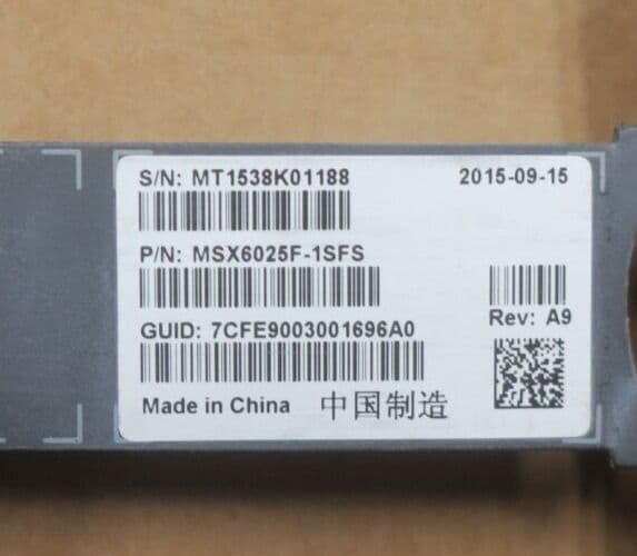 Mellanox Infiniband IB SX6025 FDR 36Port Switch MSX6025F1SFS B2F 2x PSU