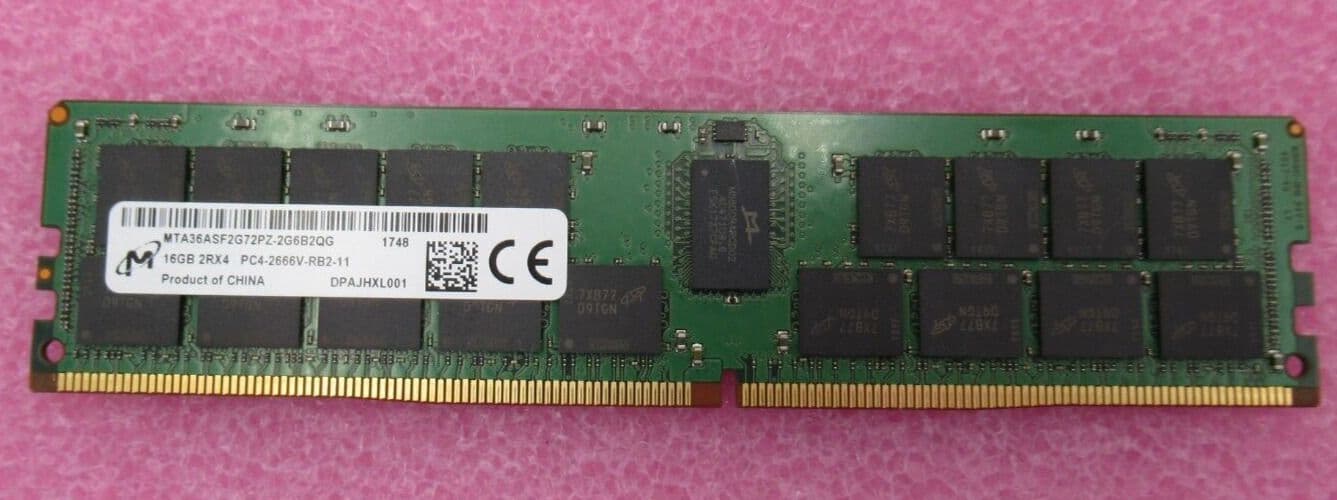 2666 MHz DDR4 Micron 32GB DDR4-2666 PC4-21333 ECC Server Memory