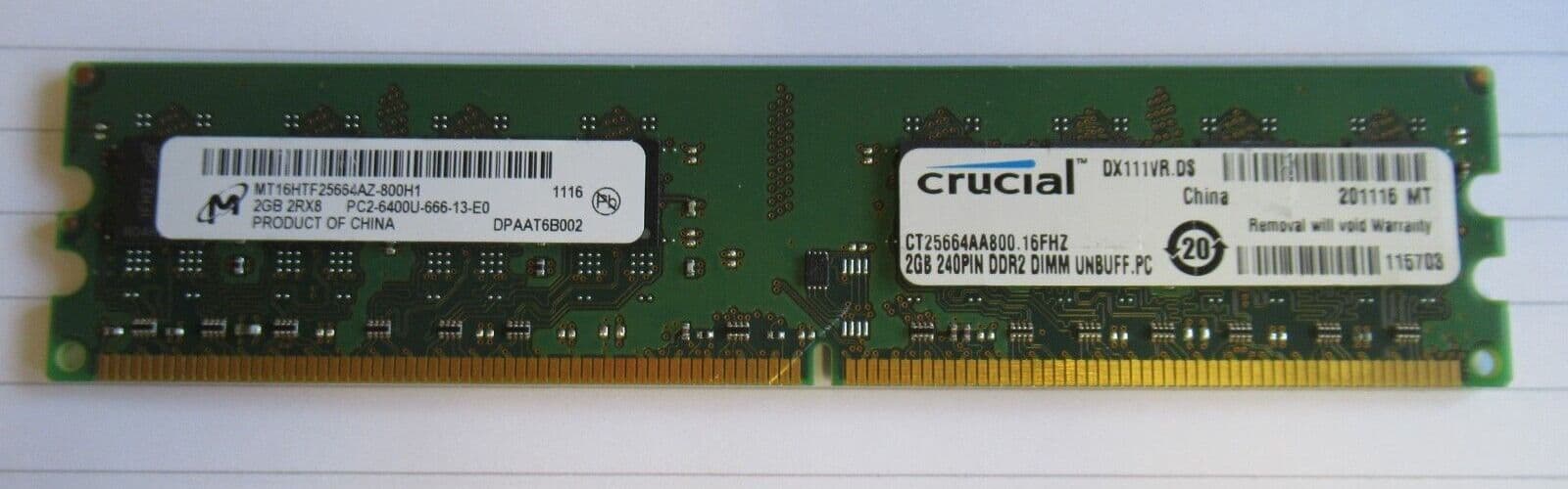Micron 4GB RAM Memoria SODIMM DDR2 800MHz PC2-6400 Per Notebook - 4GB O 2GB, Micron (Nuova) Ricambio RAM DDR2 200 Pin - Foto 7