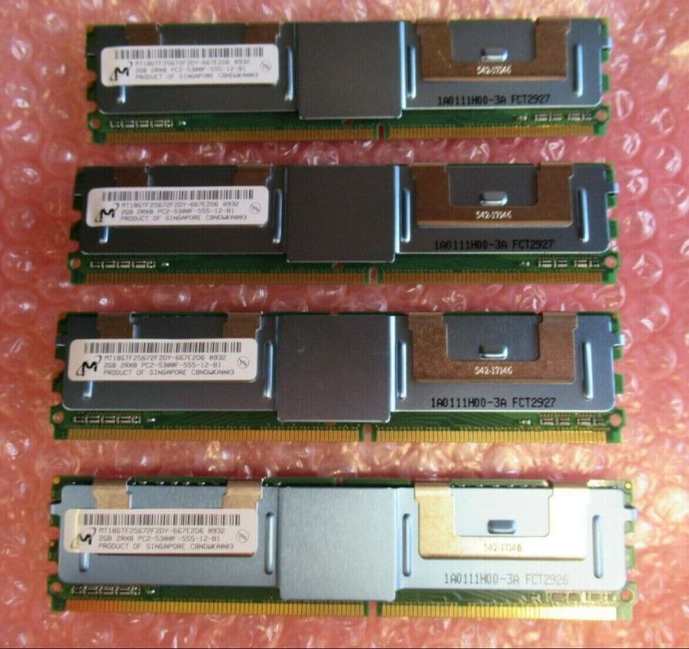 Barrette Mémoire Serveur EMC 8GB 2RX4 PC2-5300F DDR2 FBDIMM ECC Avec Dissipateur