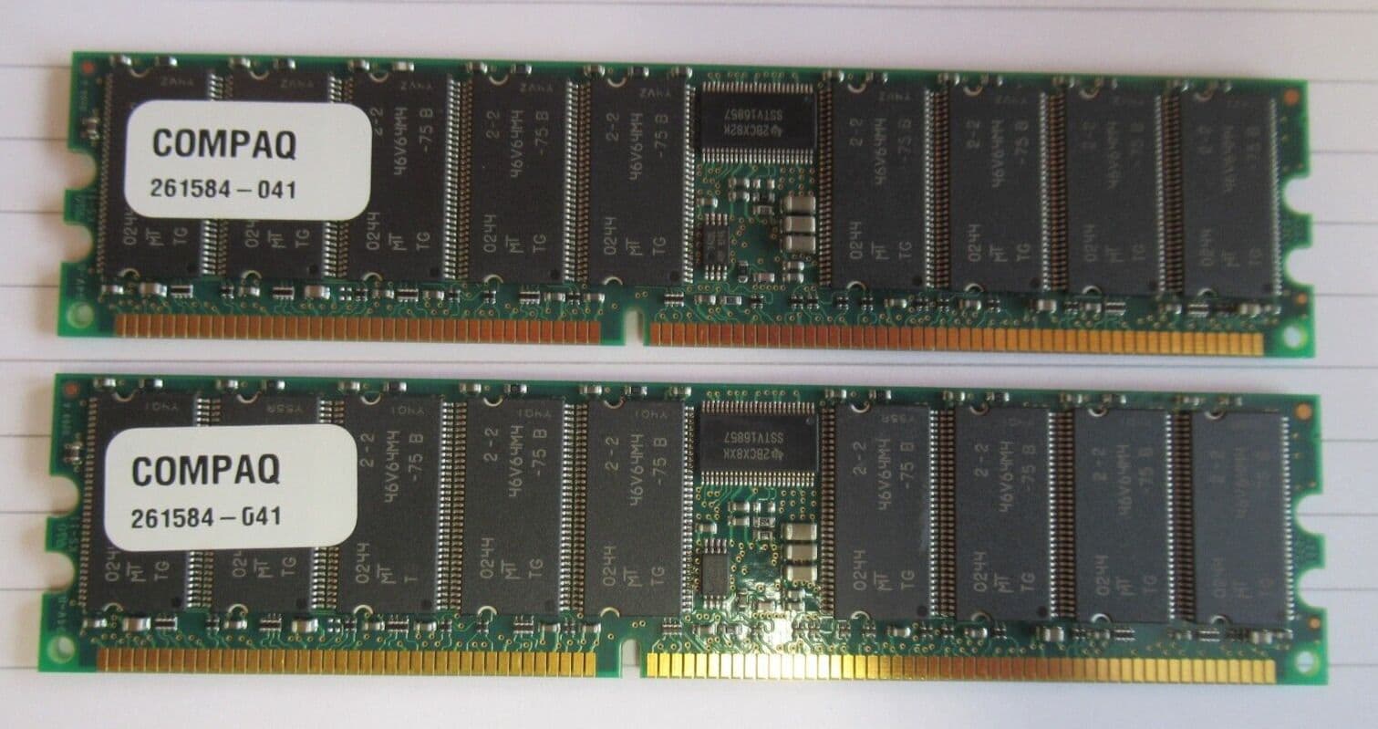 Micron MT18VDDT6472G-265B3 1GB 2x512MB PC2100 DDR-266MHz ECC CL2 5 184P ...