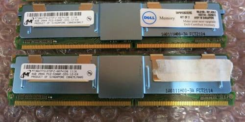 Micron MT36HTF51272FZ-667H1D6 99L0180 8GB (2x4GB) PC25300 DDR2 ECC CL5 240P RAM