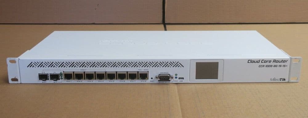 MikroTik Cloud Core Router 8x 1GbE 1x 1G SFP 1x 10G SFP CCR1009-8G-1S-1S