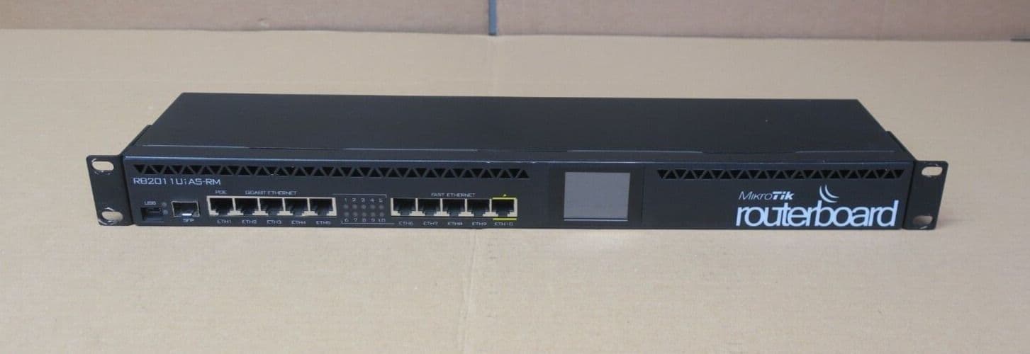 MikroTik RouterBOARD RB2011UiAS-RM 1U Rackmount Gigabit PoE Router ...