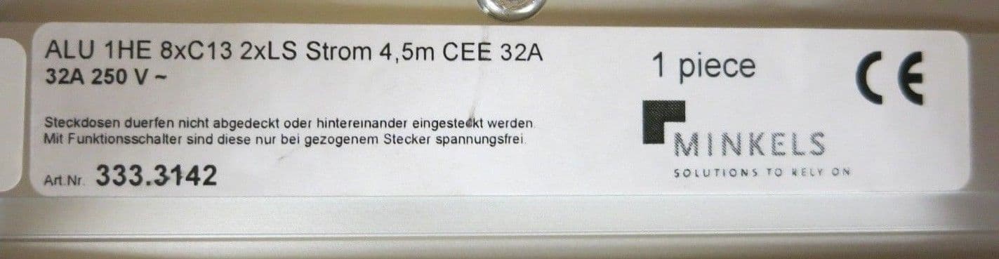MINKELS STROM 333.9785 – Bloc Multiprise PDU 4.5m 32A 250V (Occasion)