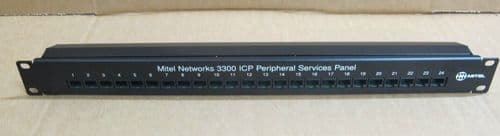 Mitel Networks 3300 24-Port ICP Peripheral Service RJ-45 Patch Panel Rack Mount