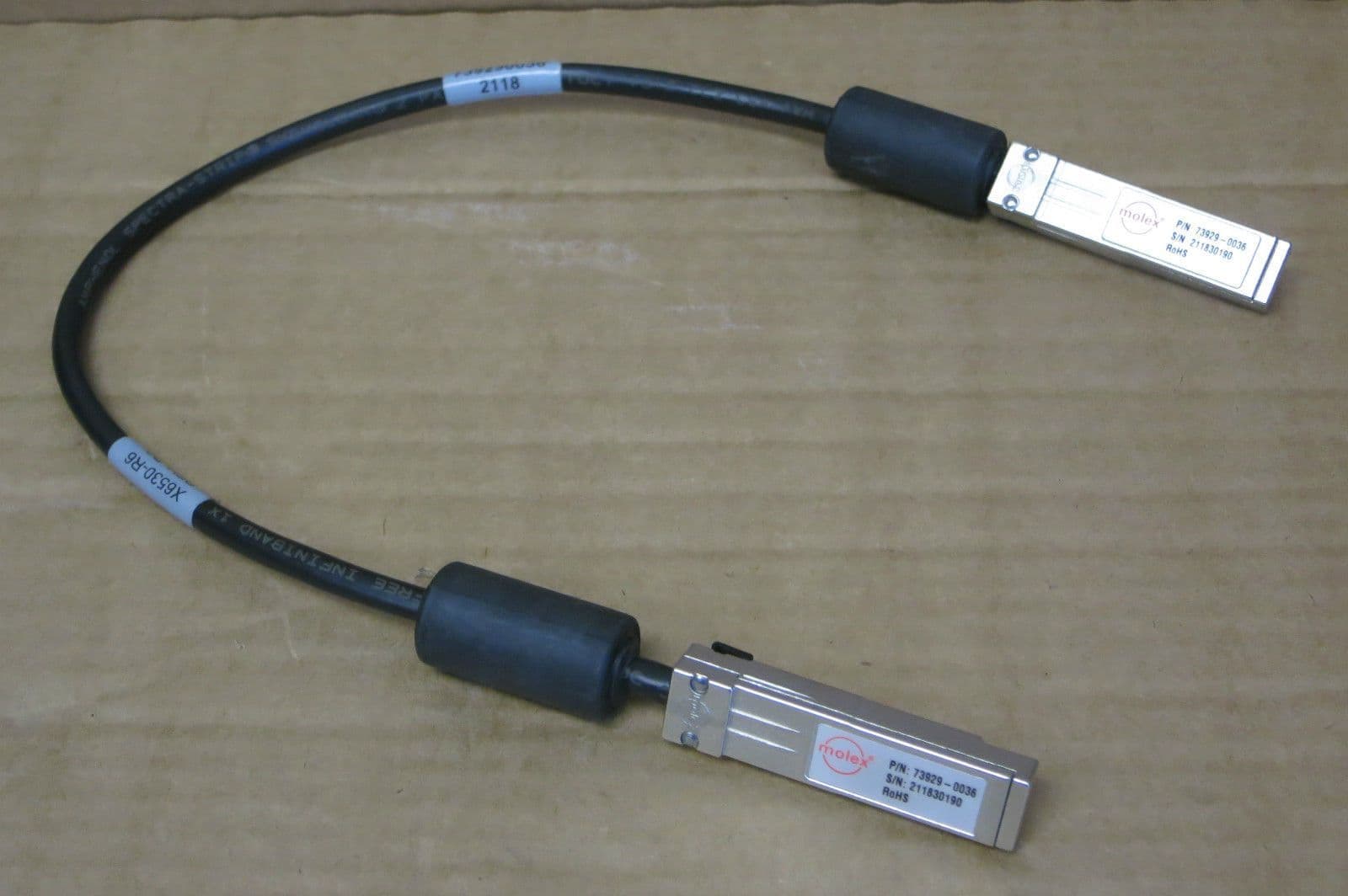112-00639 NETAPP HA INTERCONNECT GBE SFP28S 25GB 0.5M NETWORK CABLE - Foto 5