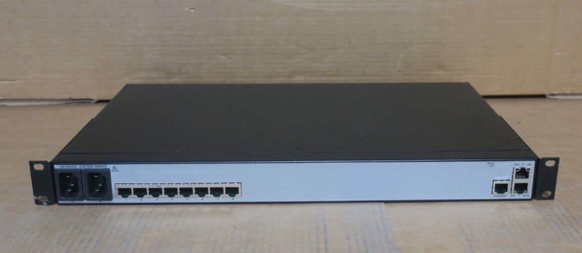 MRV 4000T Series 8-Port Console Server LX-4008T-002AC Dual AC Power Supply