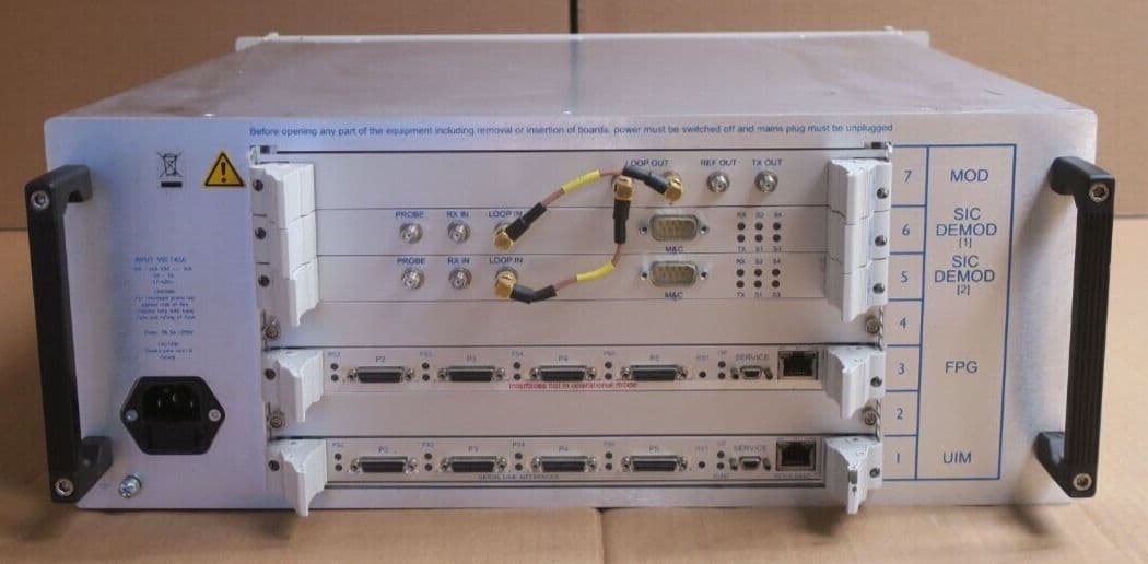 ND SatCom SkyWAN IDU 5000 Satellite Modem W/ 1x UIM 2x SIC DEMOD 2x MOD ...