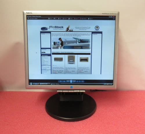 NEC MultiSync 175M 17" LCD TFT Flat Screen Monitor & Built-In Speaker VGA DVI