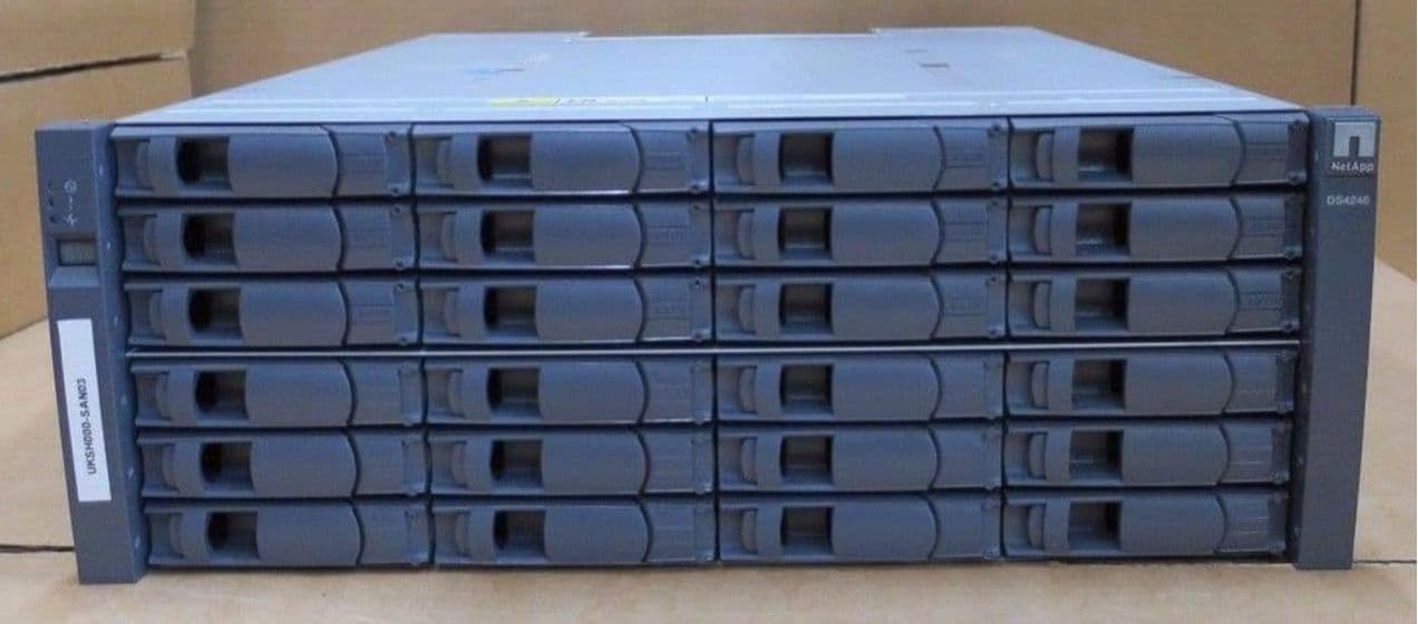 NetApp DS4246 24 x 4TB X477A-R6 SAS HDD 2x IOM6 4U Expansion Shelf 430 ...