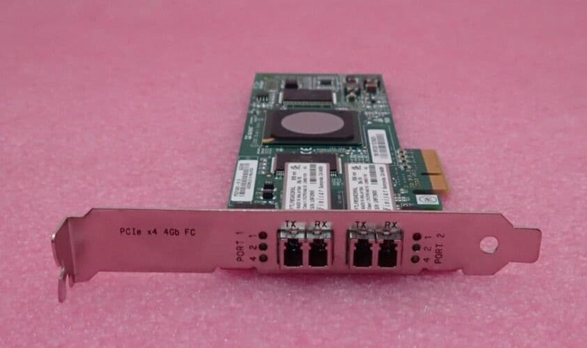 NetApp Qlogic QLE2462 Dual Port 4Gb PCI-E FC HBA Host Bus Adapter Card ...