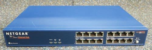 Netgear 16 Port 10-Base-T Ethernet Hub Model EN516 Networking Equipment