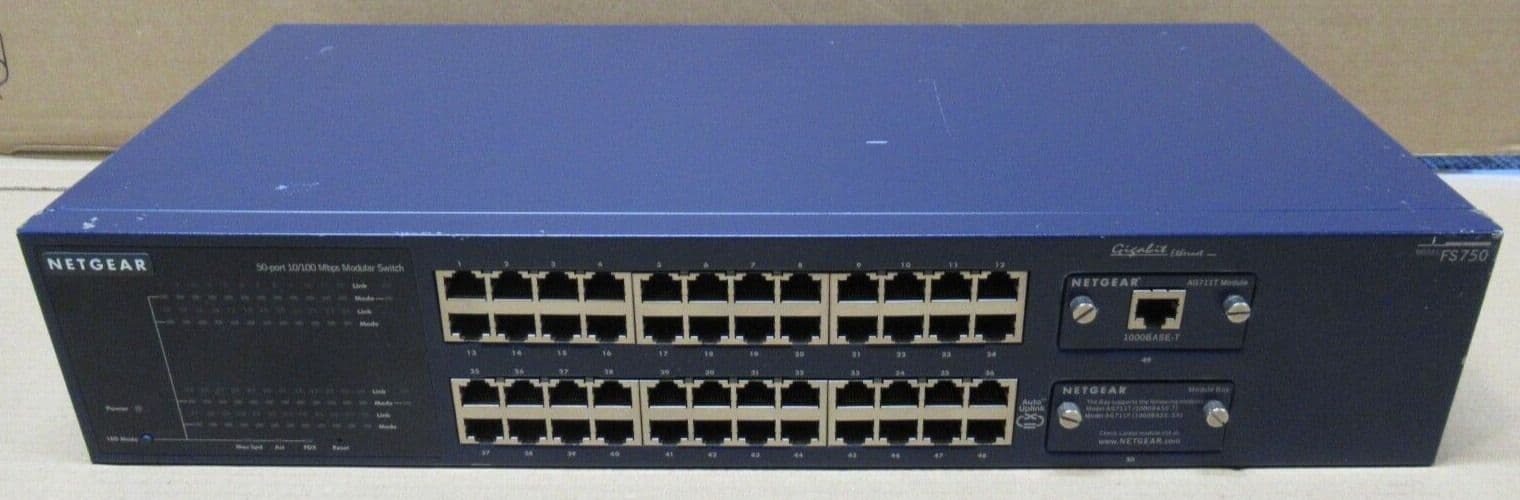 Netgear FS750 48-Port 10/100 Fast Ethernet Switch with Gigabit Module