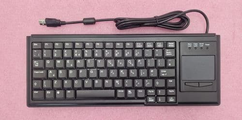 New 4Court Solutions SFF USB Keyboard with Dual Button Trackpad Black 4C-9500-WT