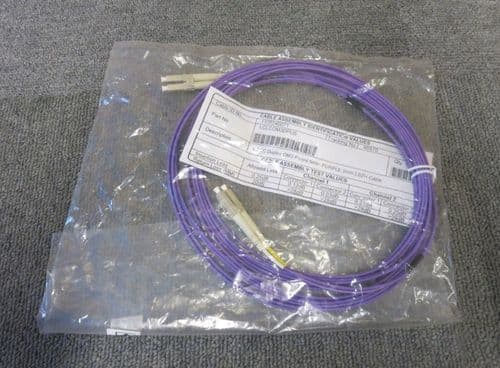 New 5m Fibre Optic Cable Assembly LC to LC, Multi Mode OM3 Purple LCLCOM3DPU5