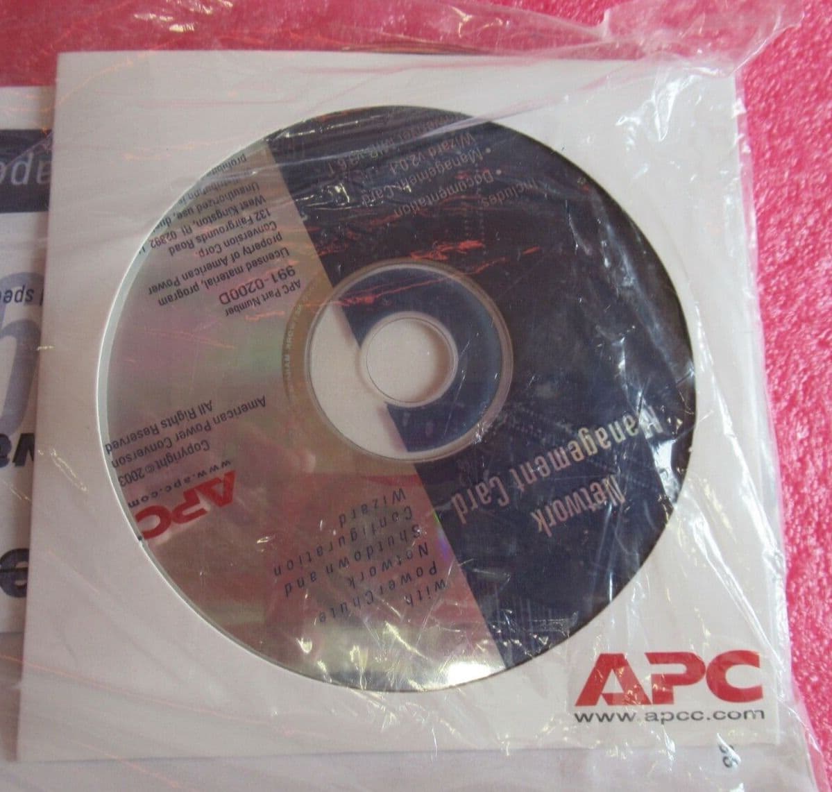 New APC 9910200D Network Management Card driver CD