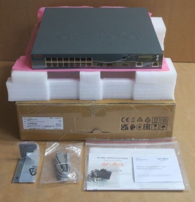 NEW Aruba 7010 EG 16x 1000BASE-T 2x SFP Ports 32 AP Branch Controller ...