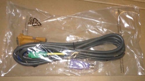 New Aten KVM Cable Keyboard and Mouse VGA PS/2 2L-5202P 6ft(1.8m) Z7A6131