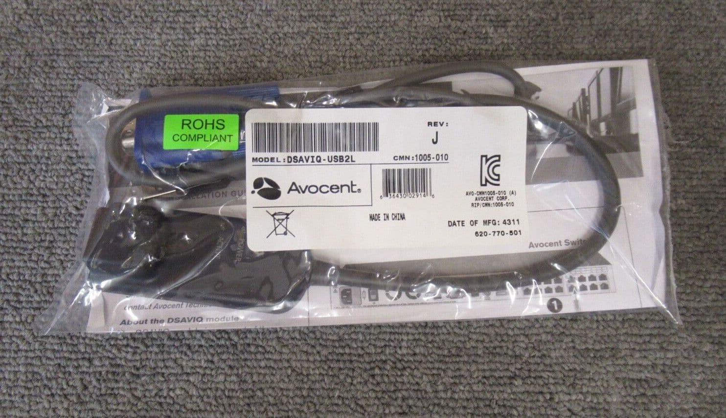 Vertiv Avocent DSAVIQ-PS2M Black Keyboard Video Mouse (KVM) Cable Vertiv Avocent DSAVIQ-PS2M Black Keyboard Video Mouse (KVM) Cable
