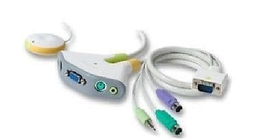 NEW - Belkin Flip 2-Port KVM Wireless Remote PS2 Audio F1DG102PUK