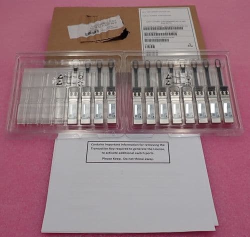 NEW Brocade 12-Ports On Demand (POD) + 12x 16Gb SWL SFP's XBR-G6MIDR12PTPOD-16G