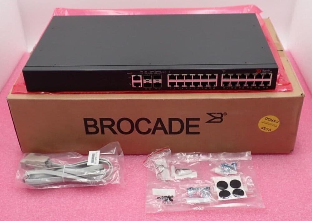NEW Brocade ICX 6430-24 ICX6430-24 24x 1GbE RJ45 4x 1GbE SFP Port 1U Switch